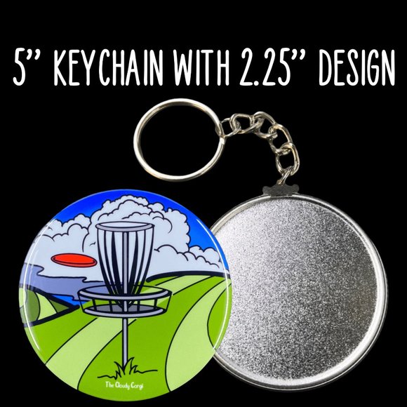 The Cloudy Corgi Accessories - Psychedelic Disc Golf Keychain Key Ring Accessory